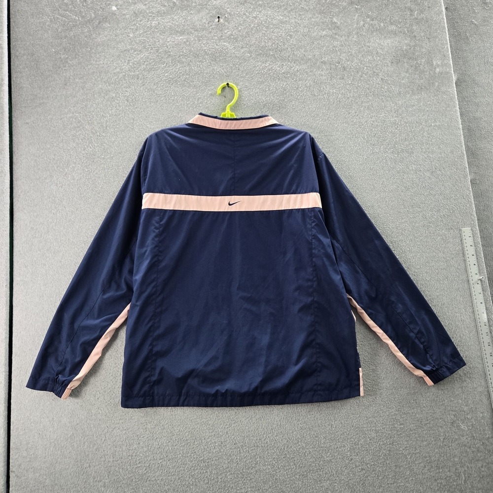 VINTAGE Nike Women Jacket Blue Nylon Polyester Colorblock Activewear Logo - Picture 8 of 10